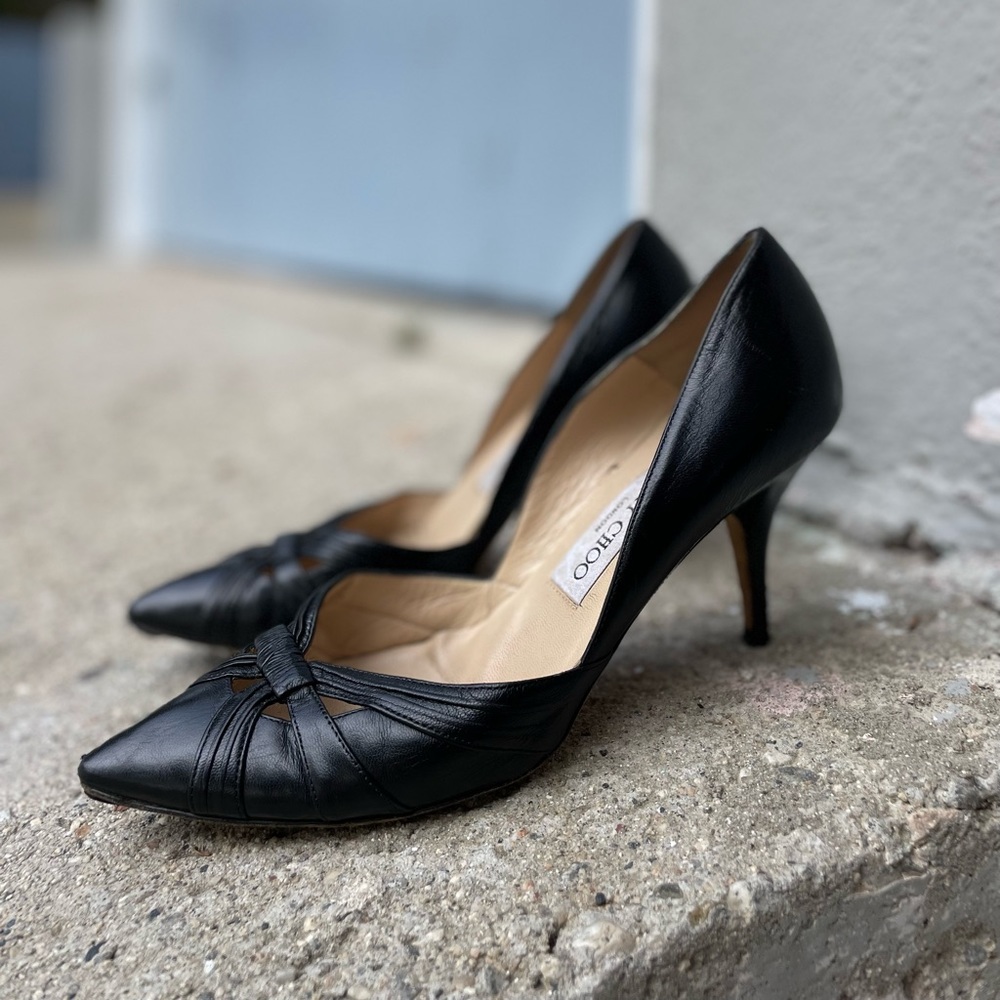 Jimmy Choo Black Leather Pump